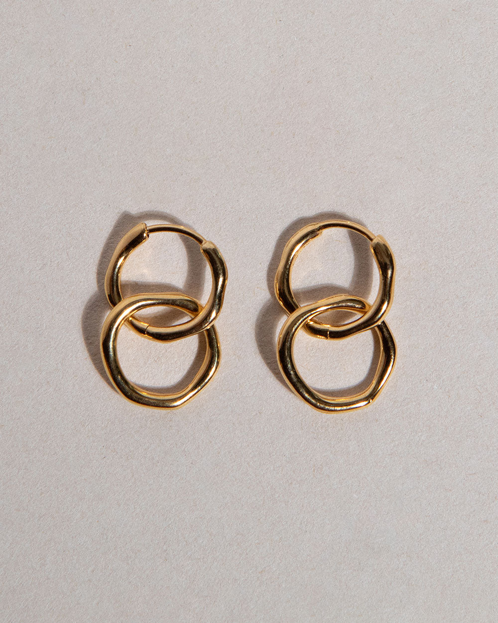 Interlinked Huggie Hoop Earrings