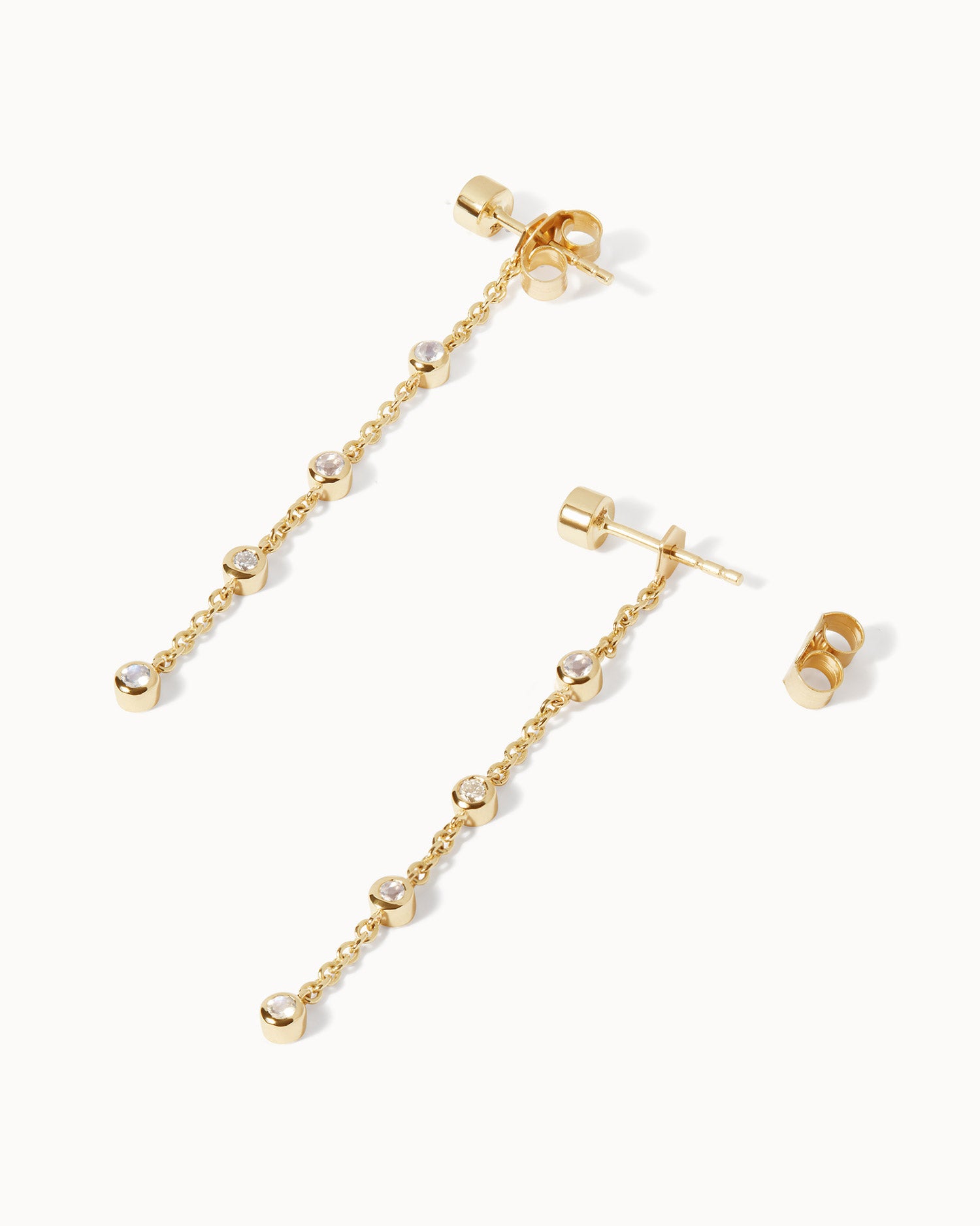 June Moonstone Birthstone Drop Earrings