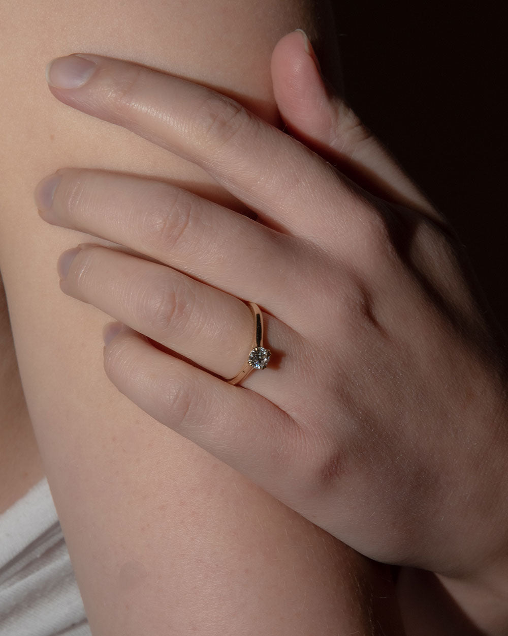 0.5ct Lab Grown Diamond Knife Edge Ring