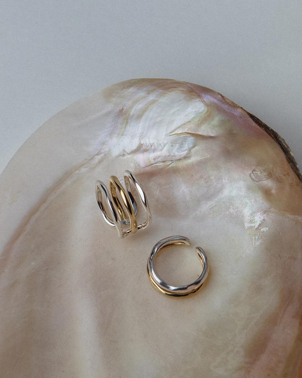 Solid Gold Lava Adjustable Ring