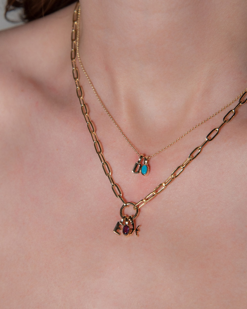 December Turquoise Birthstone Oval Charm