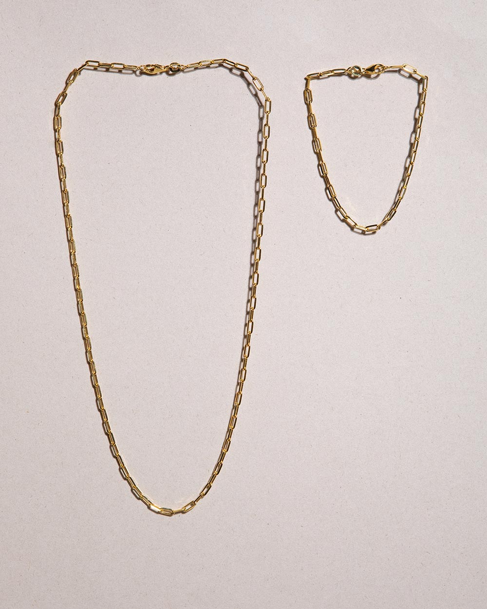 Paper Chain Necklace and Bracelet Set