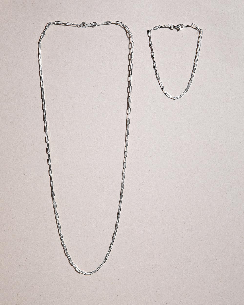 Paper Chain Necklace and Bracelet Set