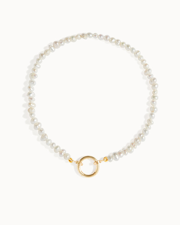 Pearl Beaded Charm Bracelet