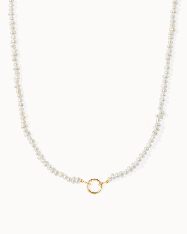 Pearl Beaded Charm Necklace