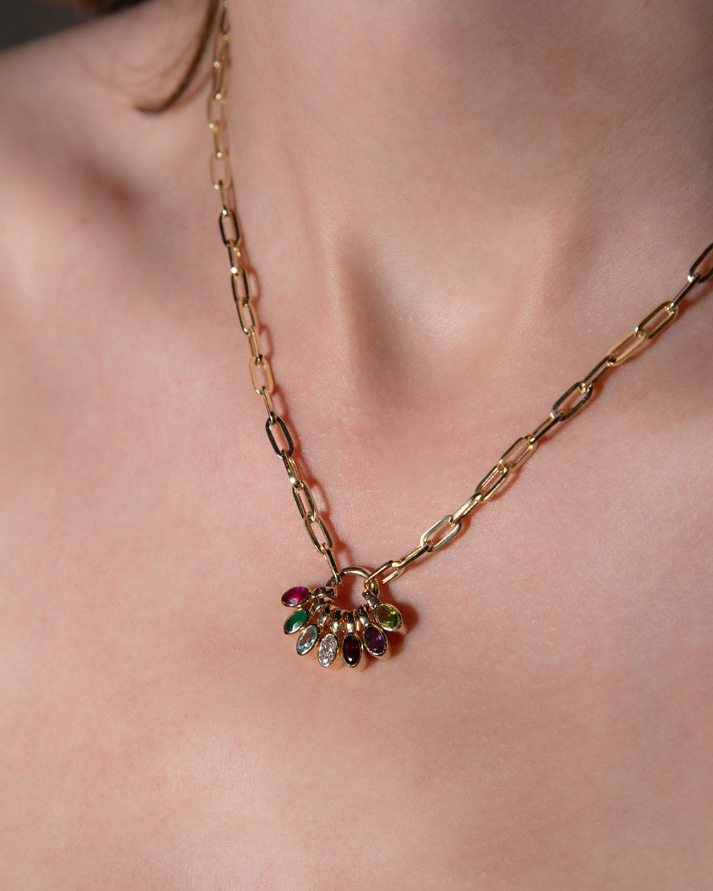 August Peridot Birthstone Oval Charm