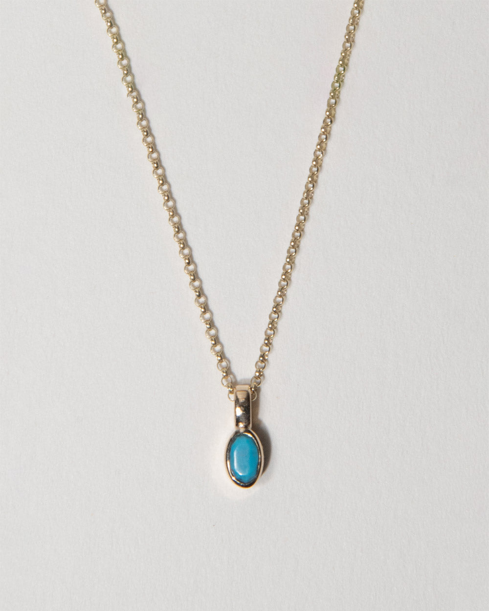 December Turquoise Birthstone Oval Charm