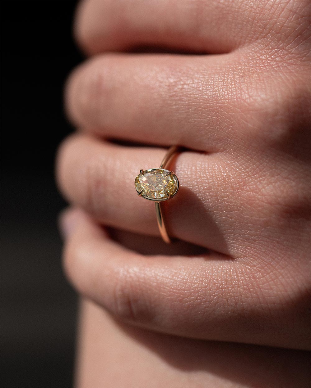 Lauren 1.53ct Lab Grown Yellow Diamond Ring