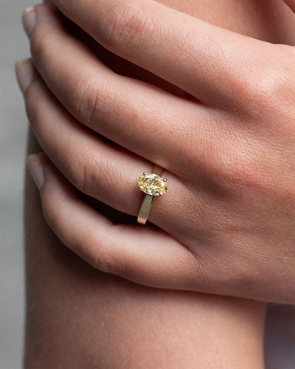 Mallory 1.59ct Lab Grown Yellow Diamond Ring