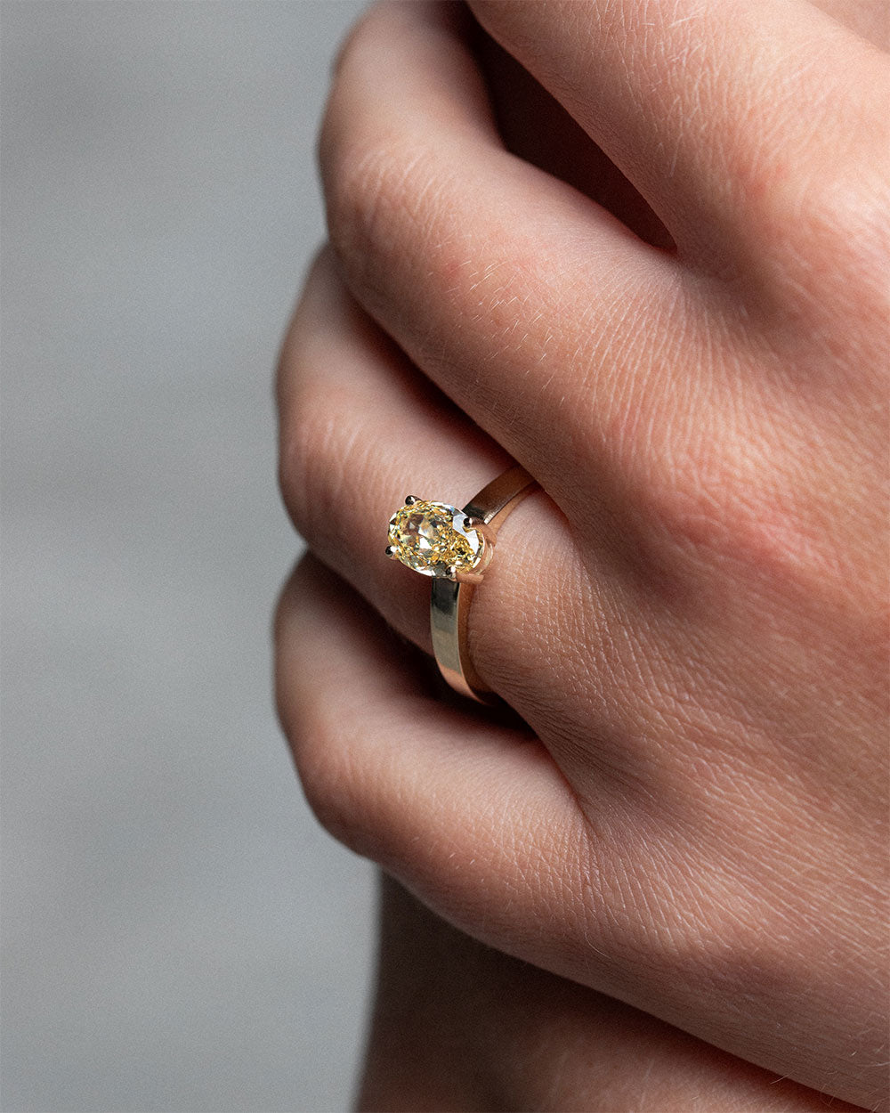 Mallory 1.59ct Lab Grown Yellow Diamond Ring