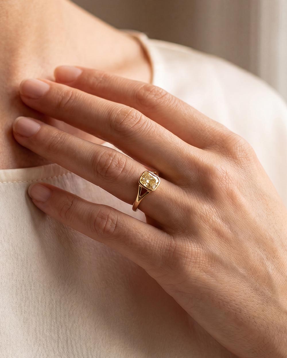 Romy 1.08ct Yellow Sapphire Ring