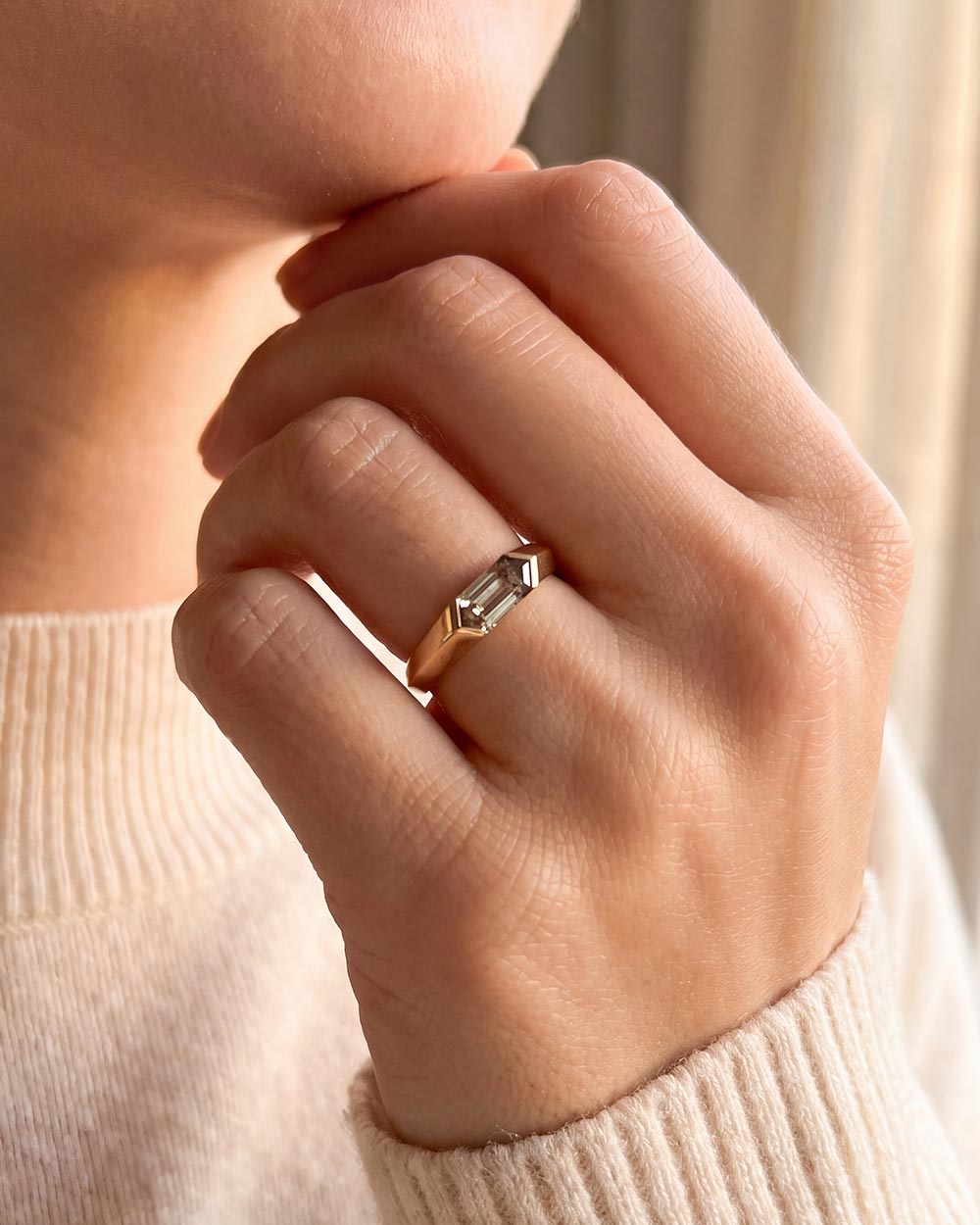 Sydney 0.86ct Salt & Pepper Diamond Ring