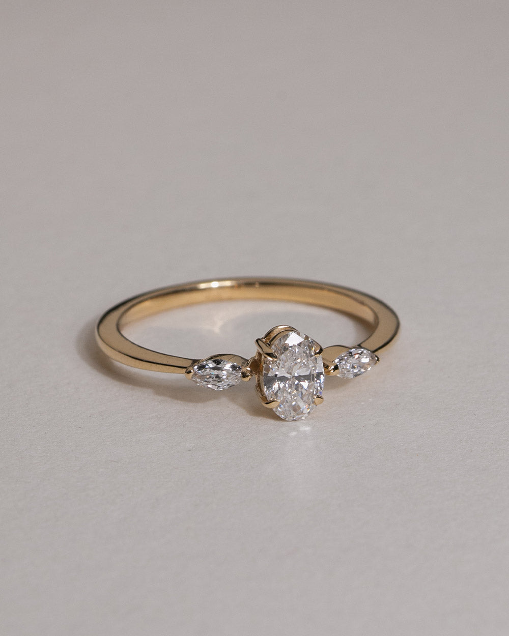 Oval and Marquise Diamond Trilogy Ring