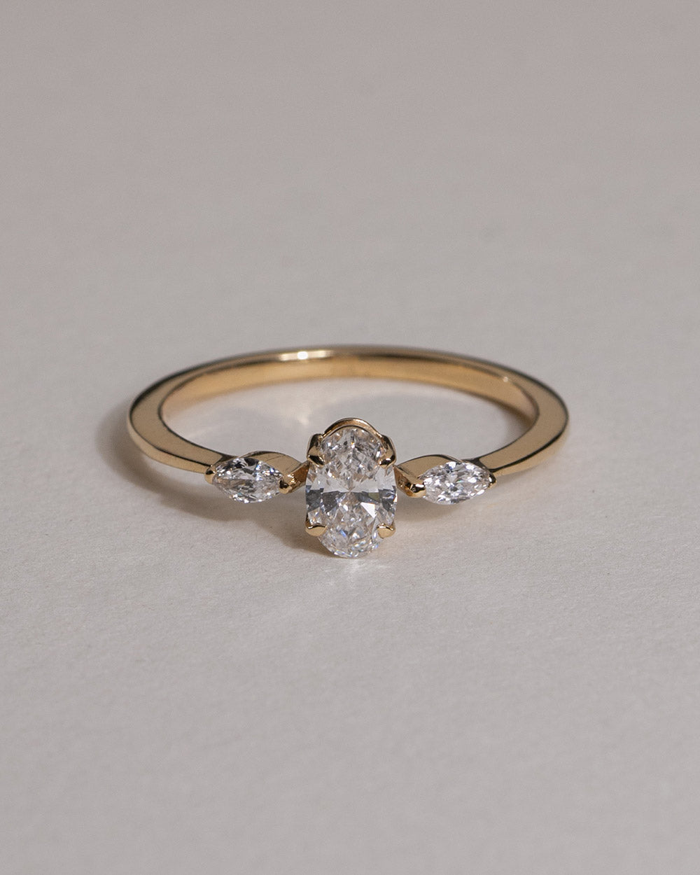 Oval and Marquise Diamond Trilogy Ring