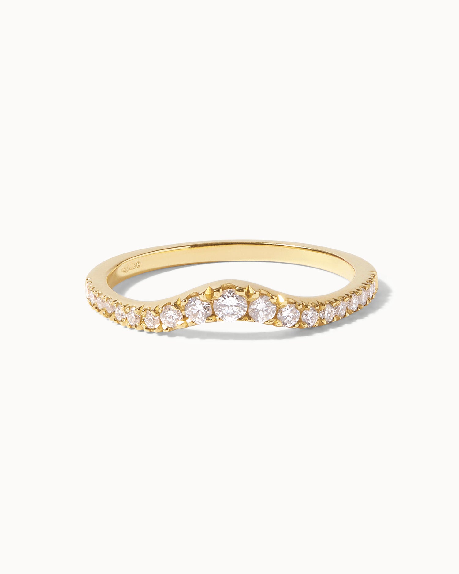 18ct Yellow Gold Pavé Diamond Nesting Ring