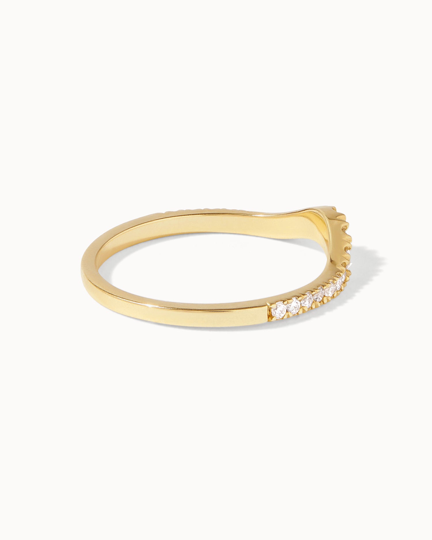 18ct Yellow Gold Pavé Diamond Nesting Ring