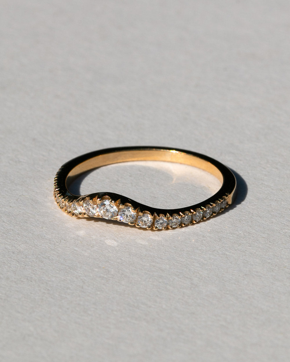 9ct Yellow Gold Pavé Diamond Nesting Ring