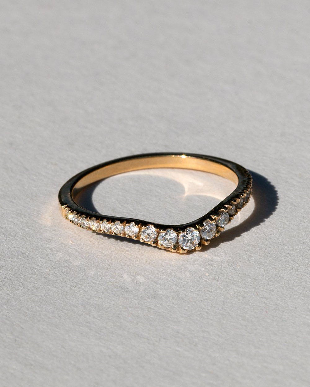 9ct Yellow Gold Pavé Diamond Nesting Ring