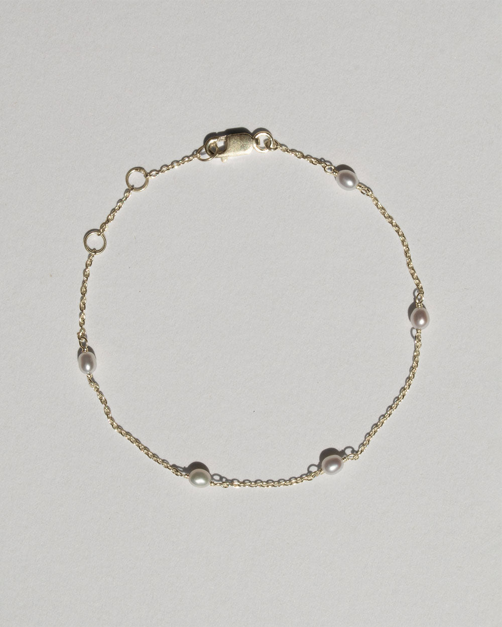 Solid Gold Pearl Bracelet