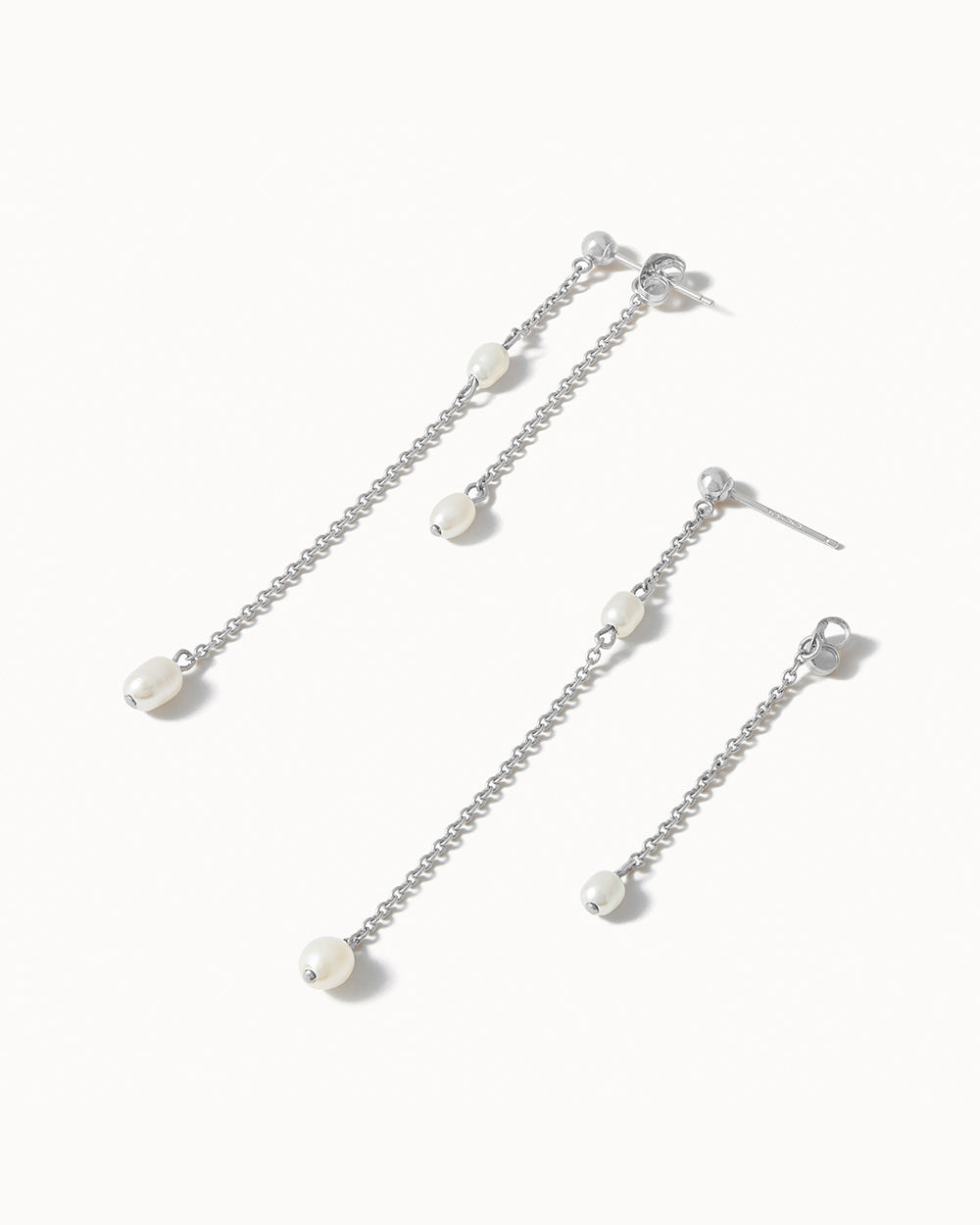Double Drop Pearl Earrings