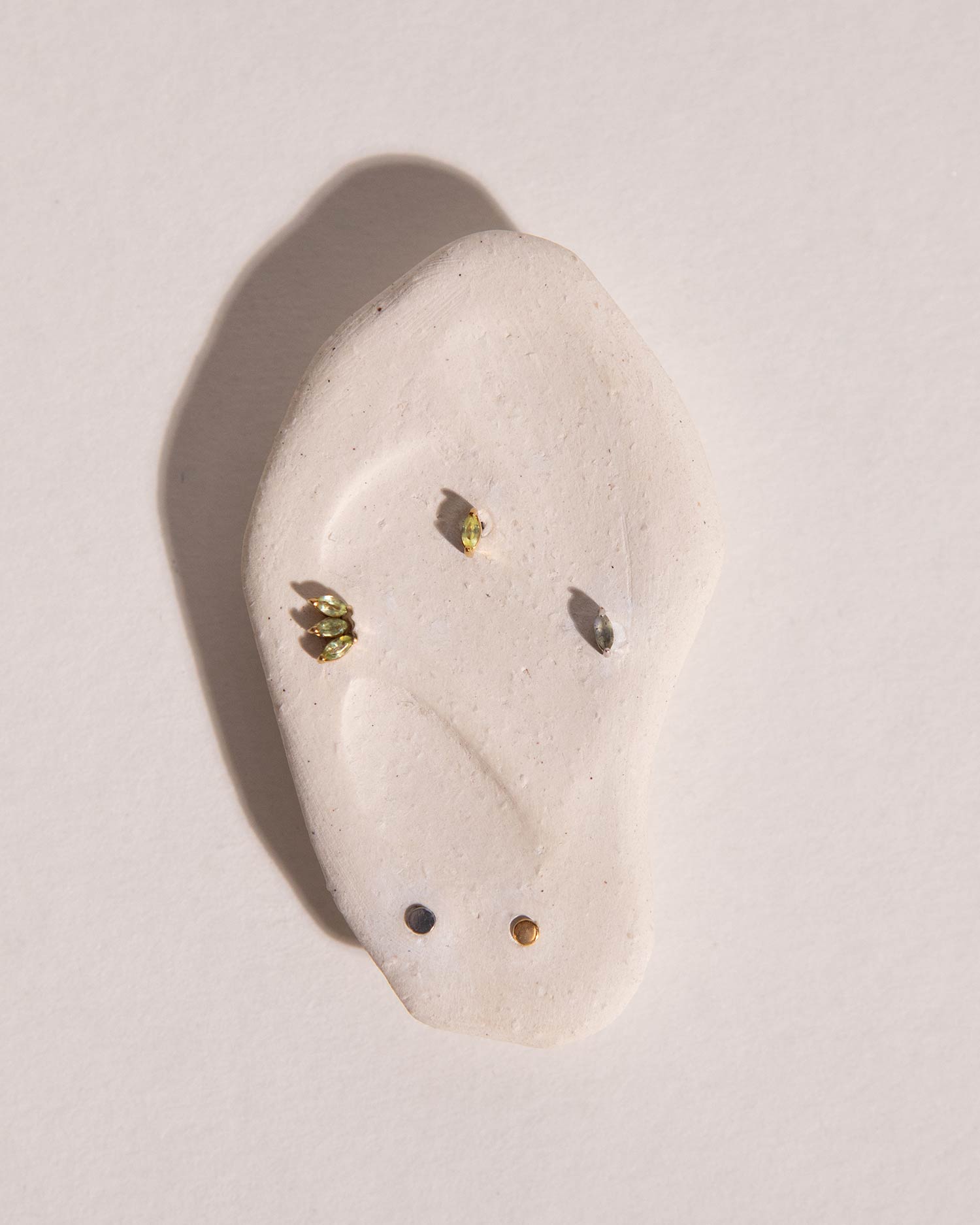 Labradorite Marquise Flat Back Stud