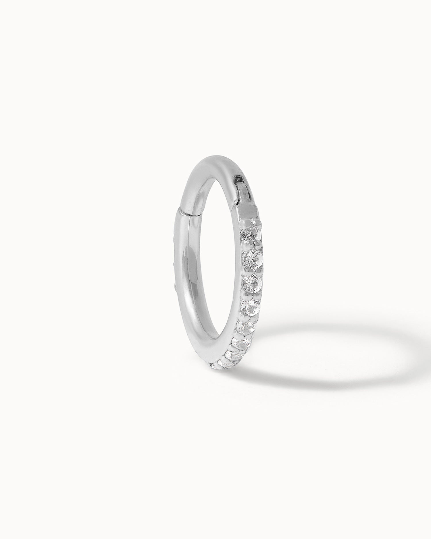 Piercing - 8mm White Topaz Eternity Hoop