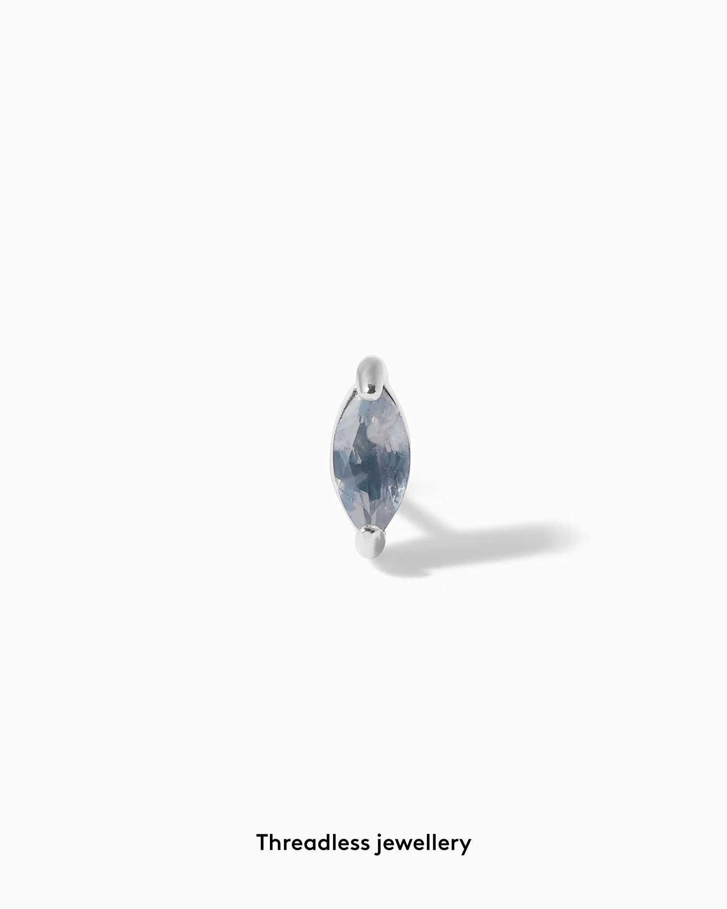 Labradorite Marquise Flat Back Stud