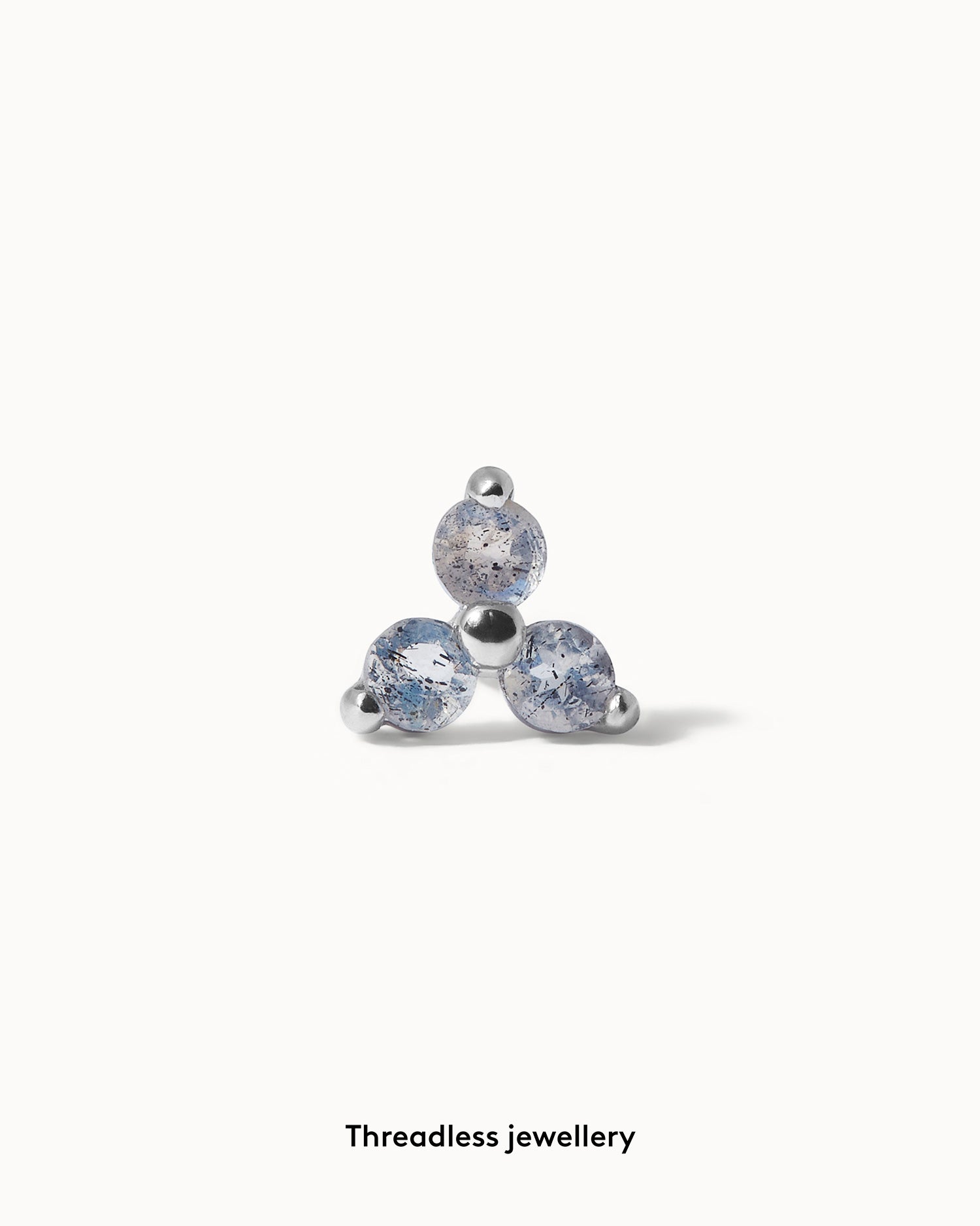 Labradorite Trinity Flat Back Stud