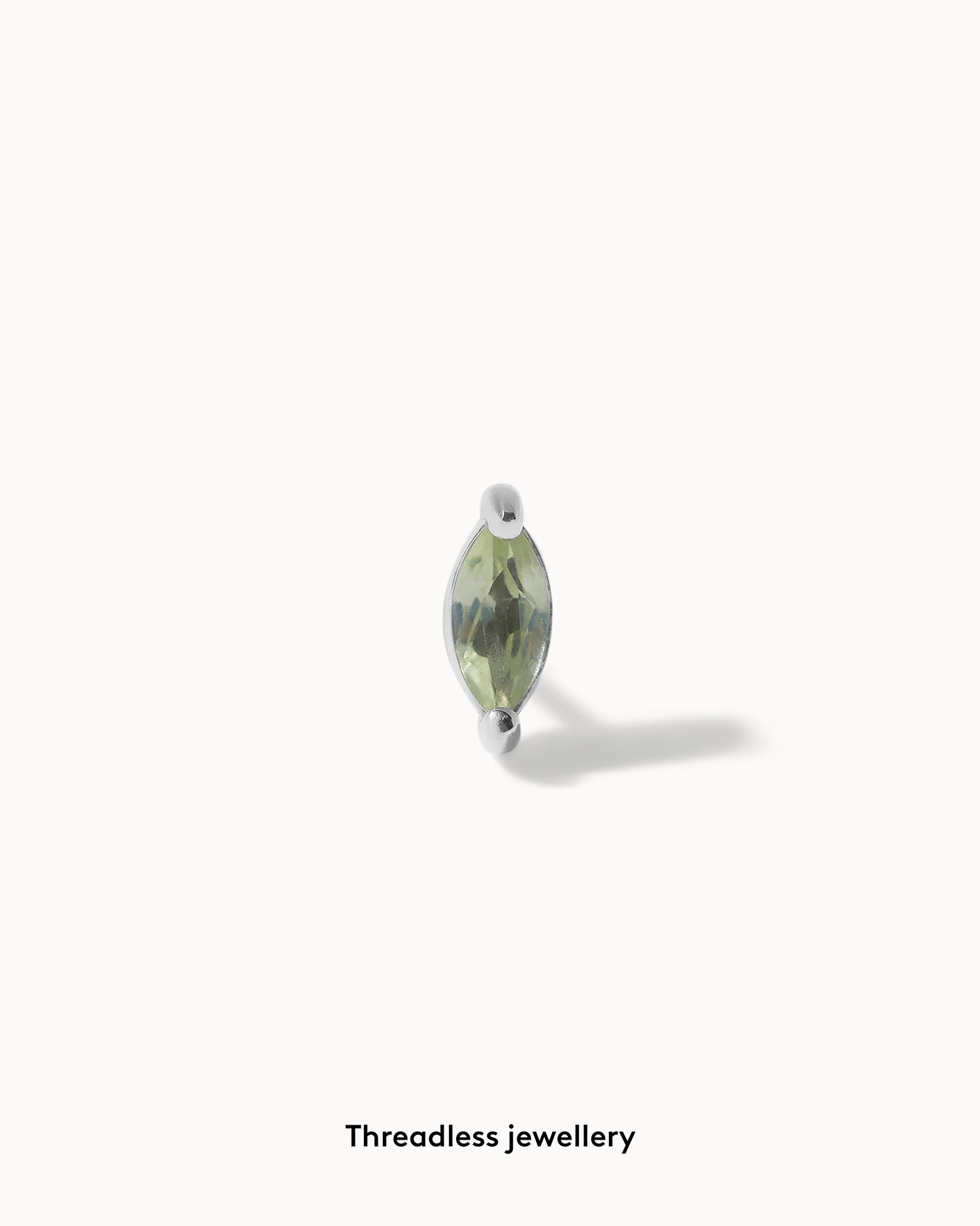 Peridot Marquise Flat Back Stud