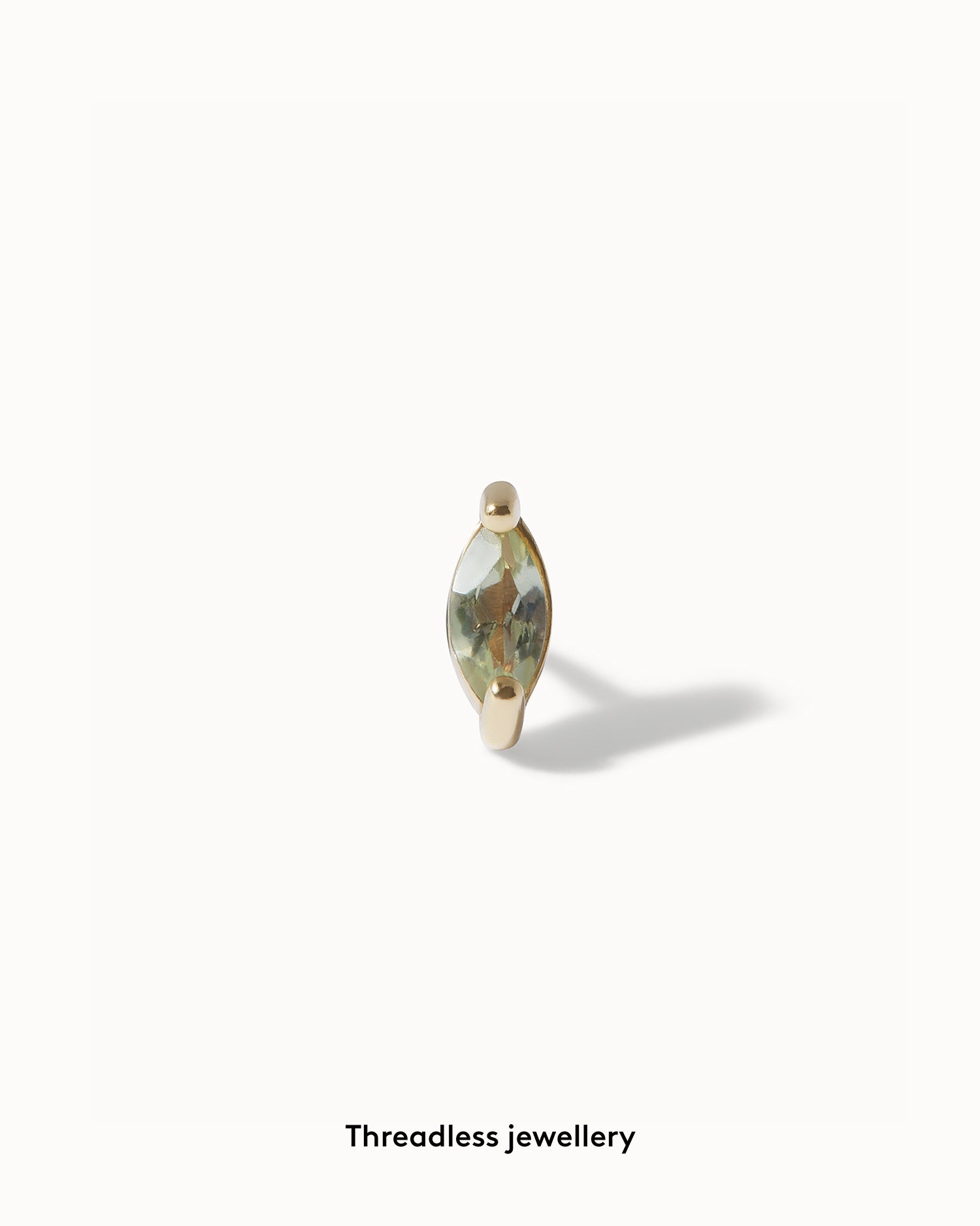 Peridot Marquise Flat Back Stud