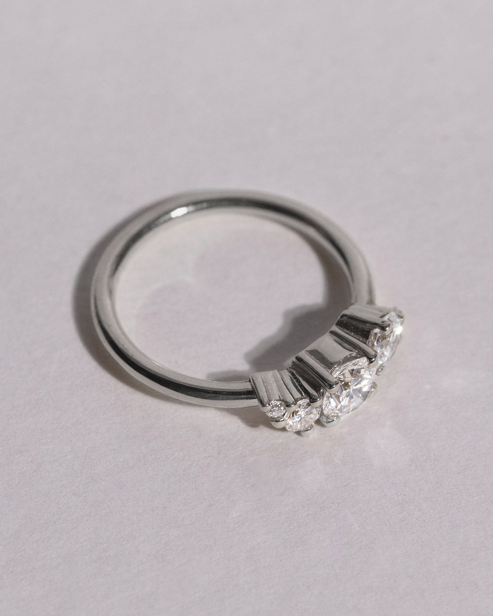Platinum Lab Grown 0.5ct Diamond Cluster Ring