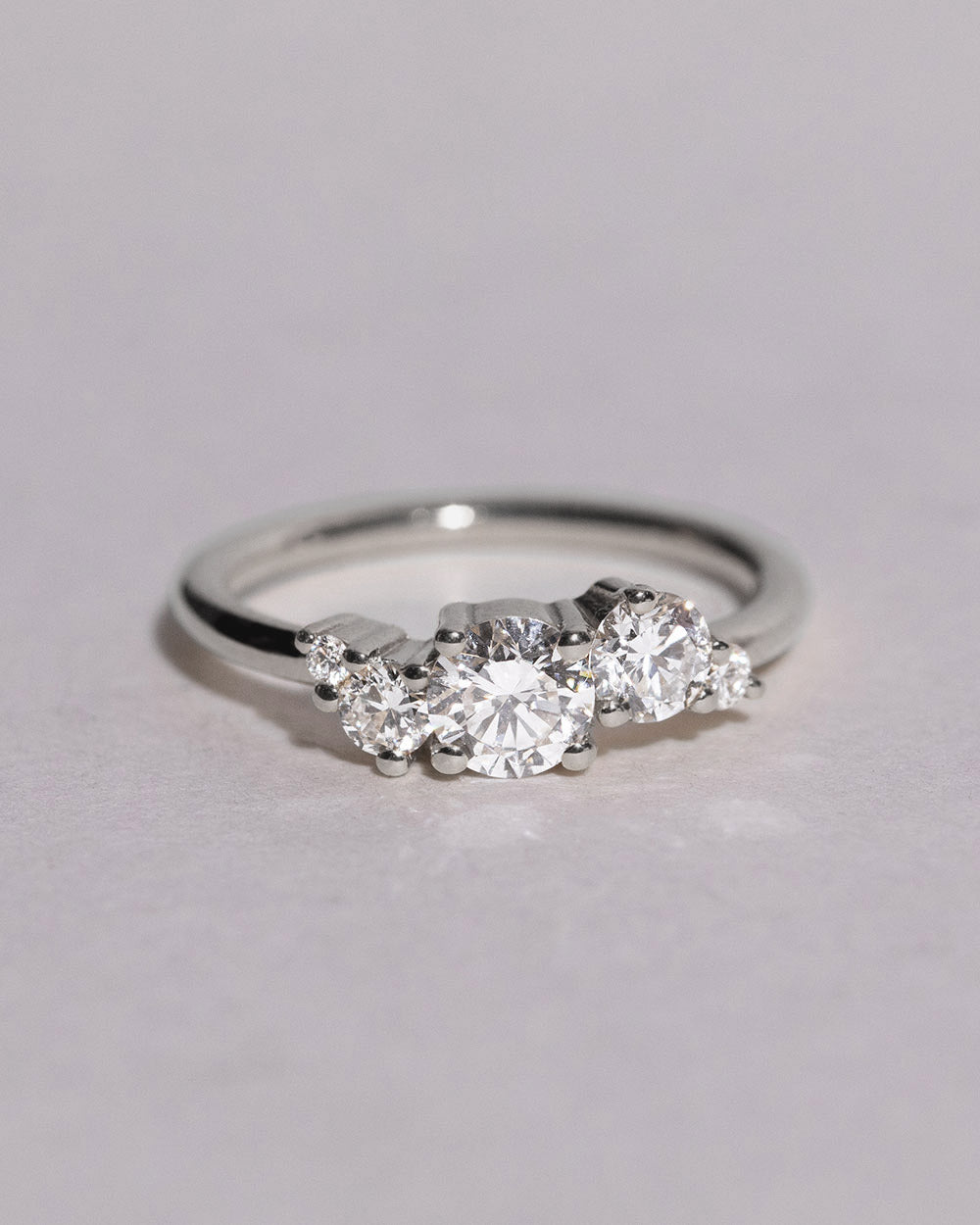 Platinum Lab Grown 0.5ct Diamond Cluster Ring
