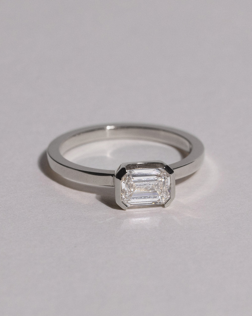 Platinum Emerald Cut 1ct Lab Grown Diamond Ring