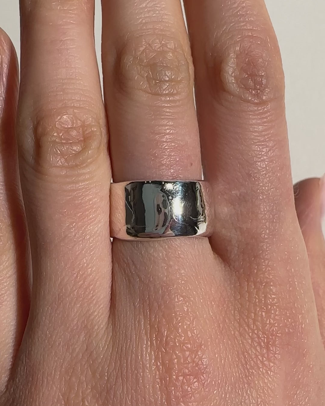 Sterling Silver Molten Wide Band Ring | Sculptural Ring | Maya Magal