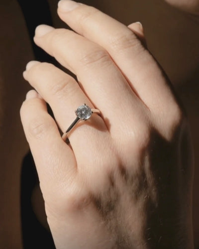 Platinum Astar 1ct Lab Grown Diamond Ring on model