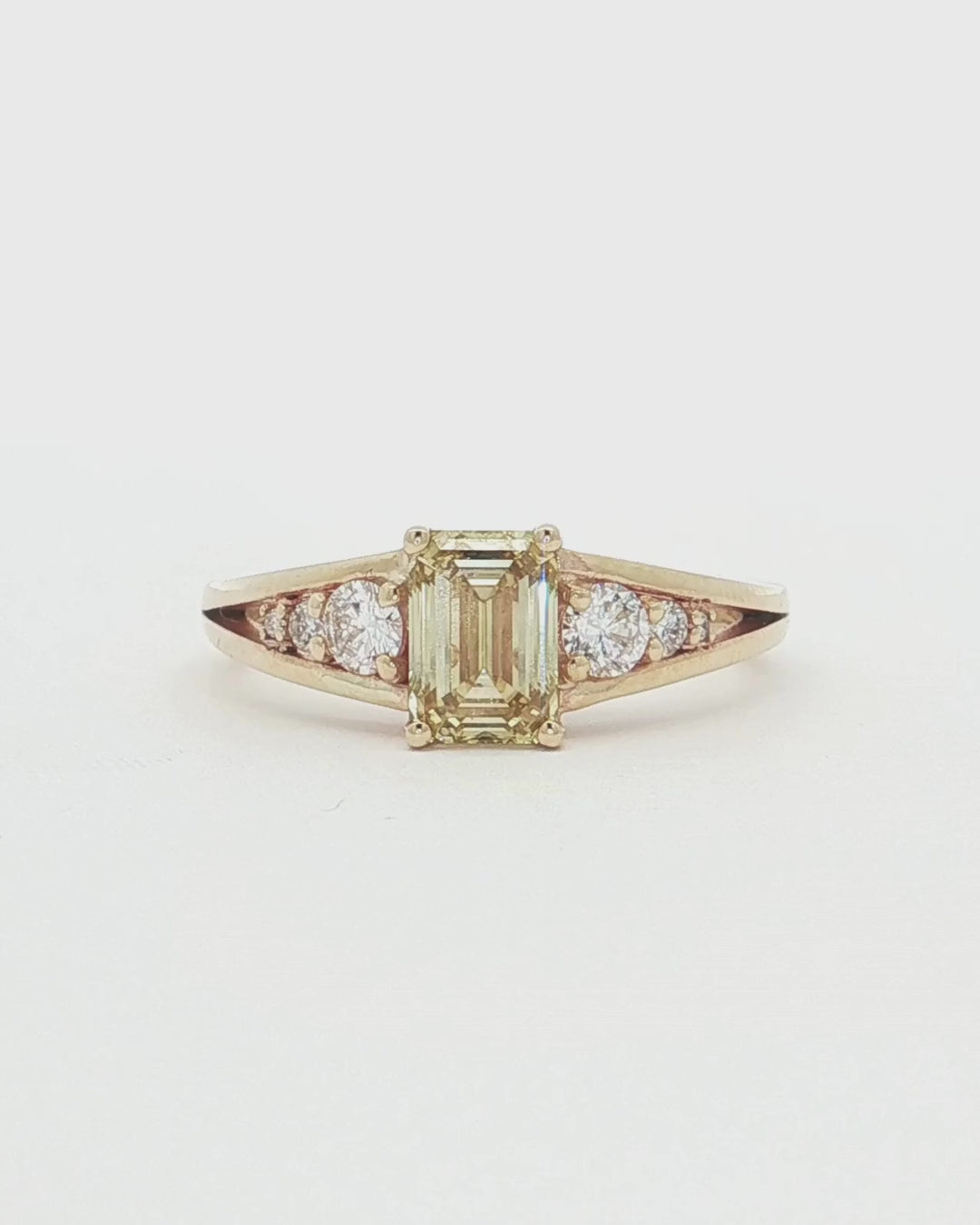 Piper 1ct Yellow Diamond Ring front view
