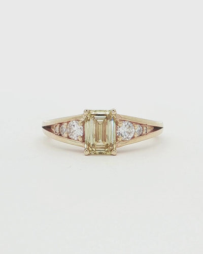 Piper 1ct Yellow Diamond Ring front view