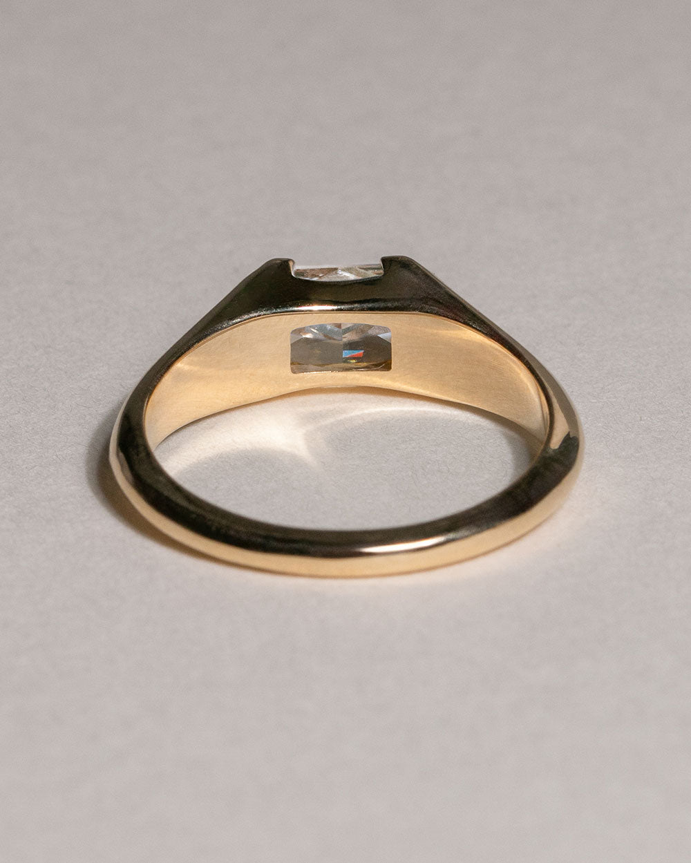 9ct Yellow Gold 1.07ct Radiant Cut Lab Grown Diamond Ring