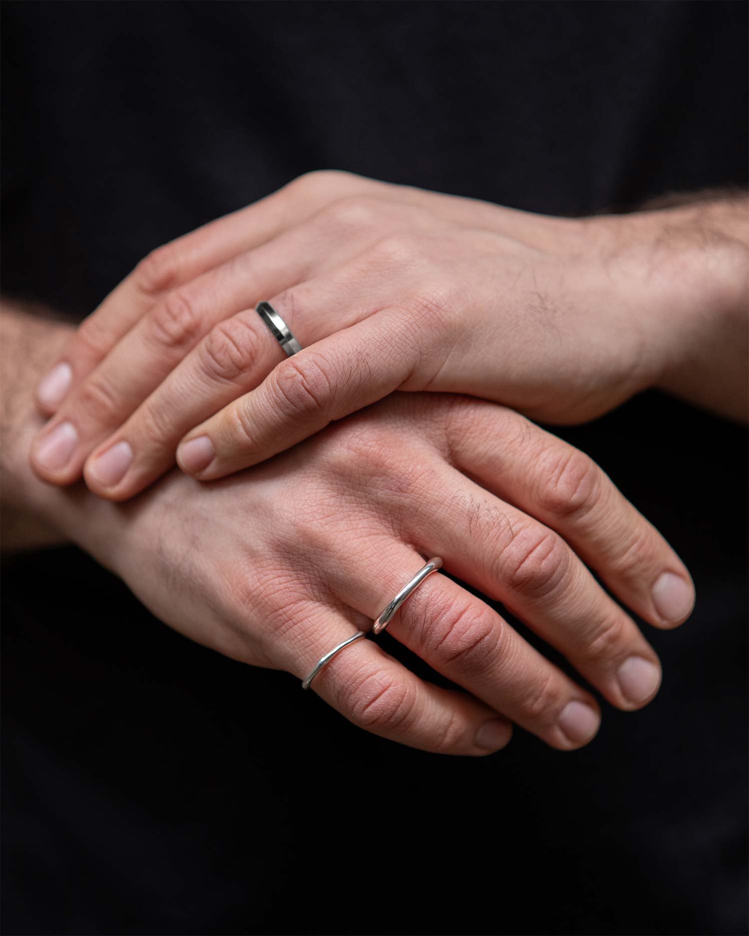 Platinum Fine Edge Ring - 4mm Band