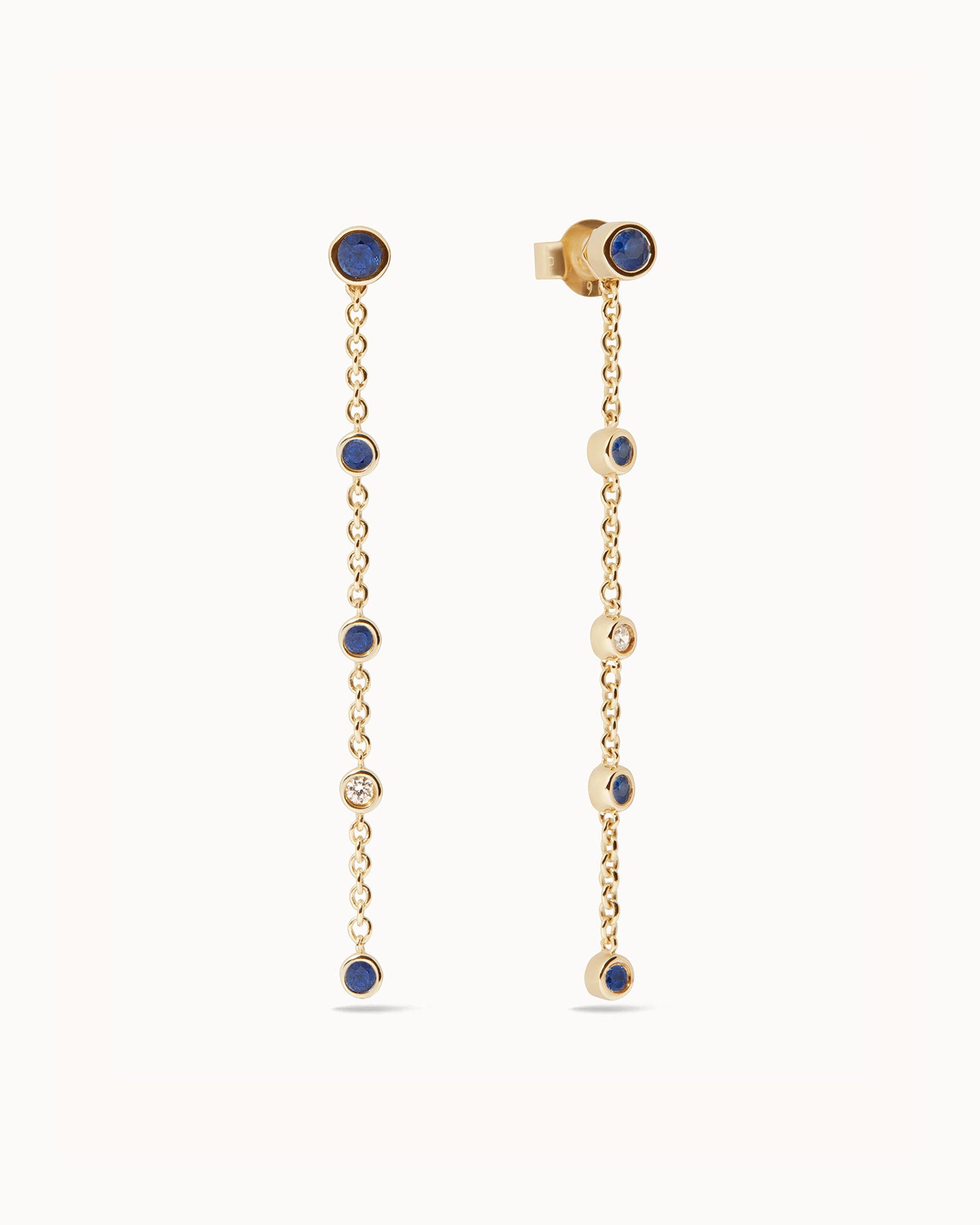 September Sapphire Birthstone Drop Earrings