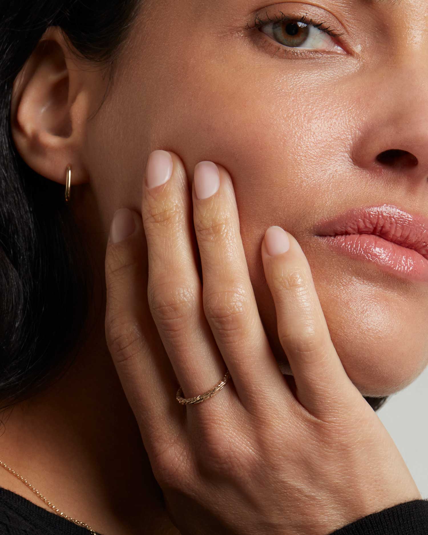 Solid Gold Etched Ring