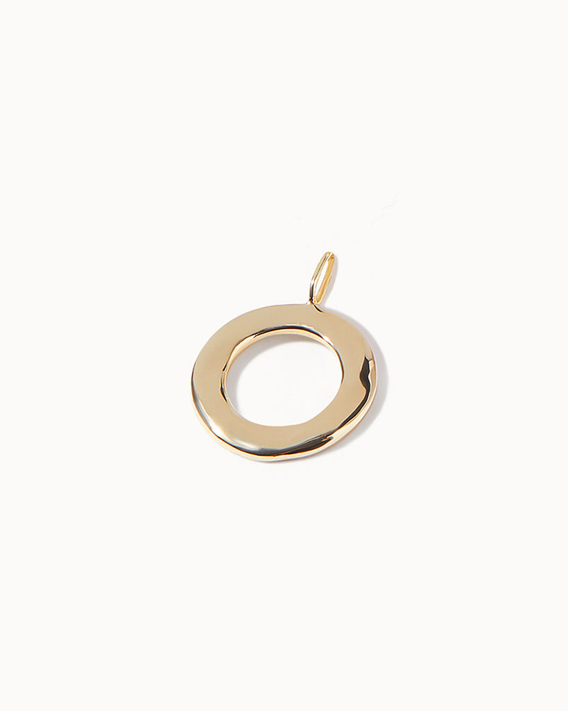 maya magal solid gold open circle charm handcrafted in london