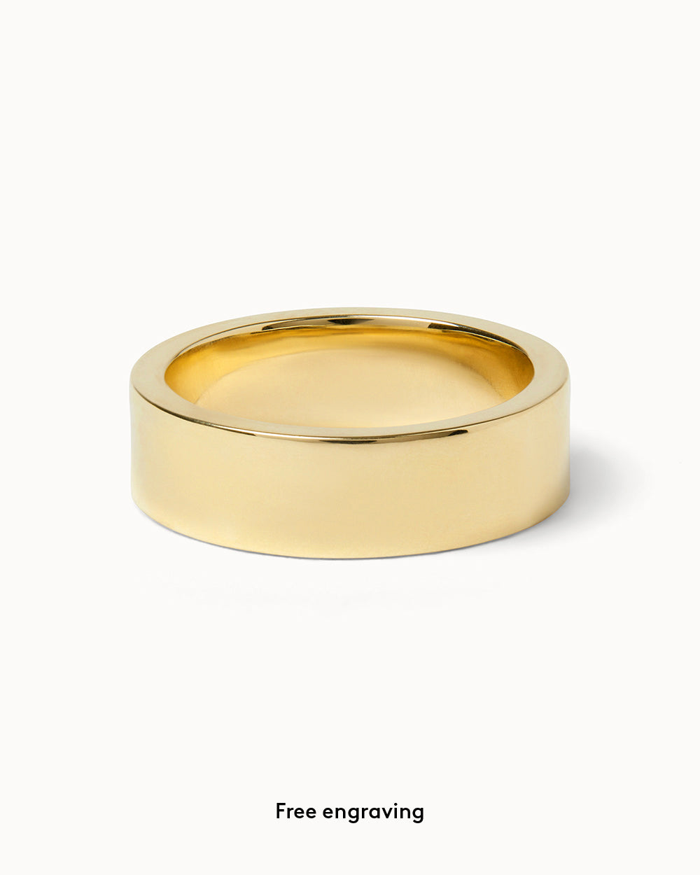 18ct Yellow Gold Heavy Signature Band Ring