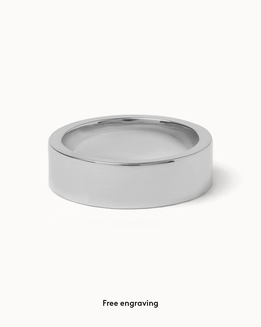 Platinum Heavy Signature Band Ring