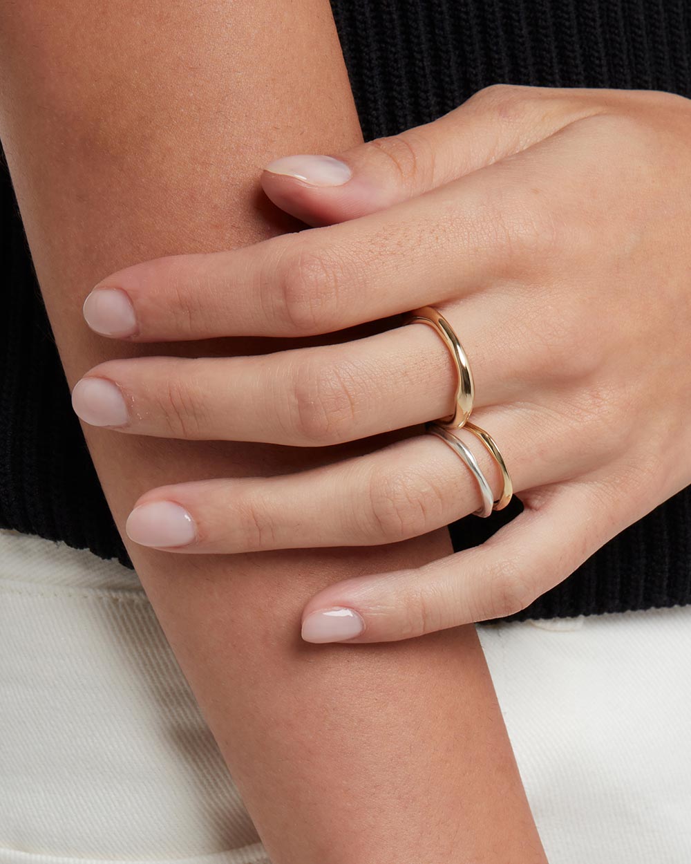 Solid Gold Organic Heavy Ring