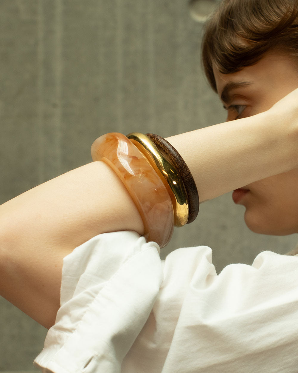 Bronze Bangle Stack