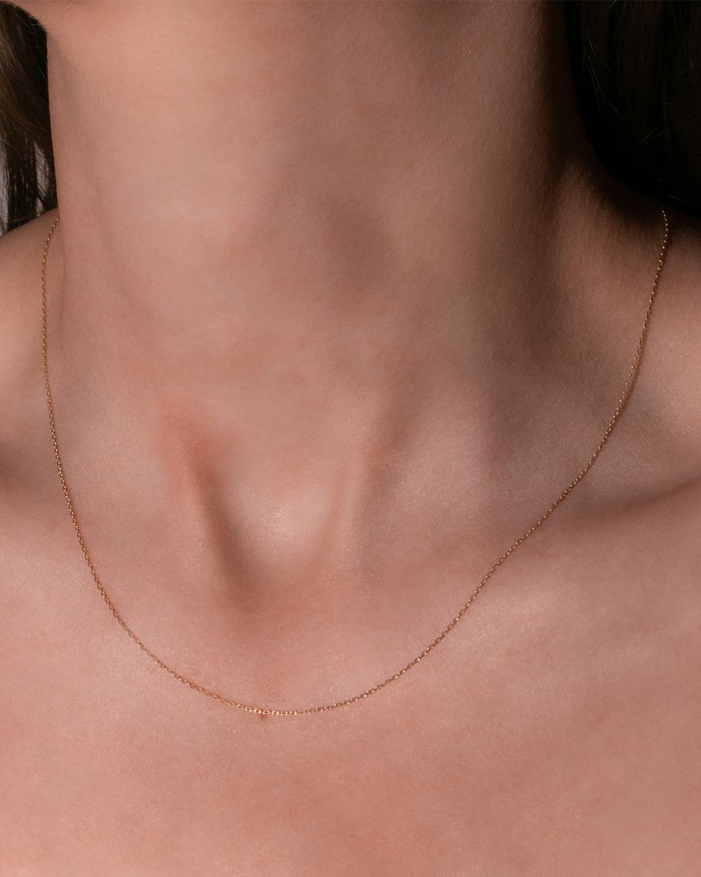 Solid Gold Fine Trace Chain Necklace