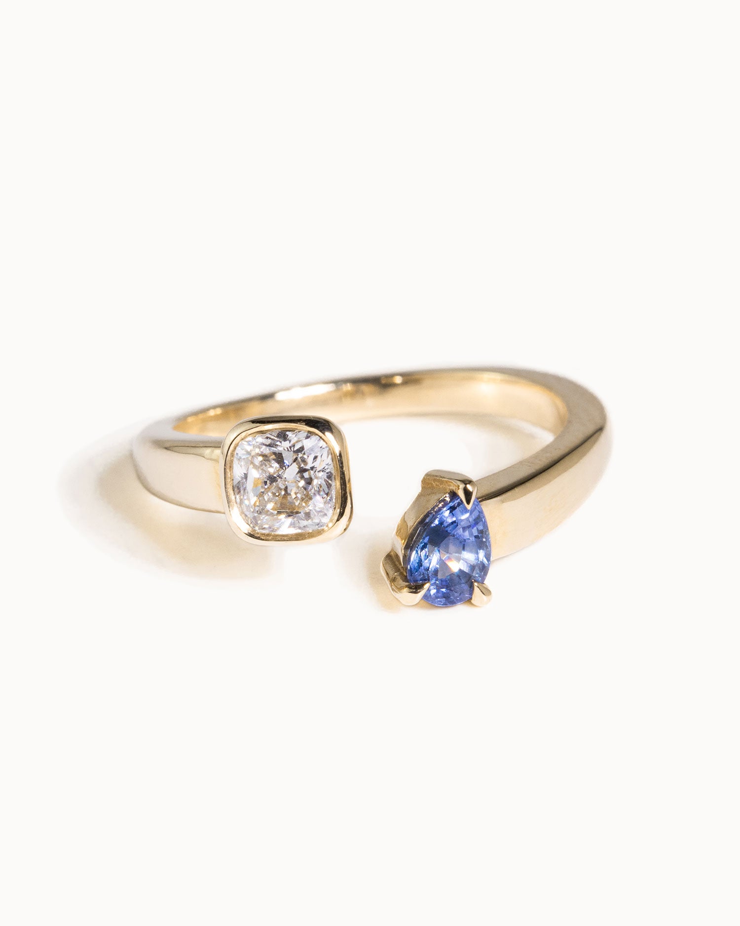 Toi Et Moi Diamond and Sapphire Ring