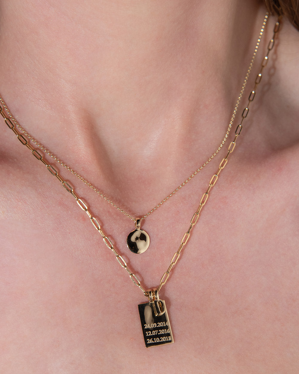 Organic Circle Charm Necklace