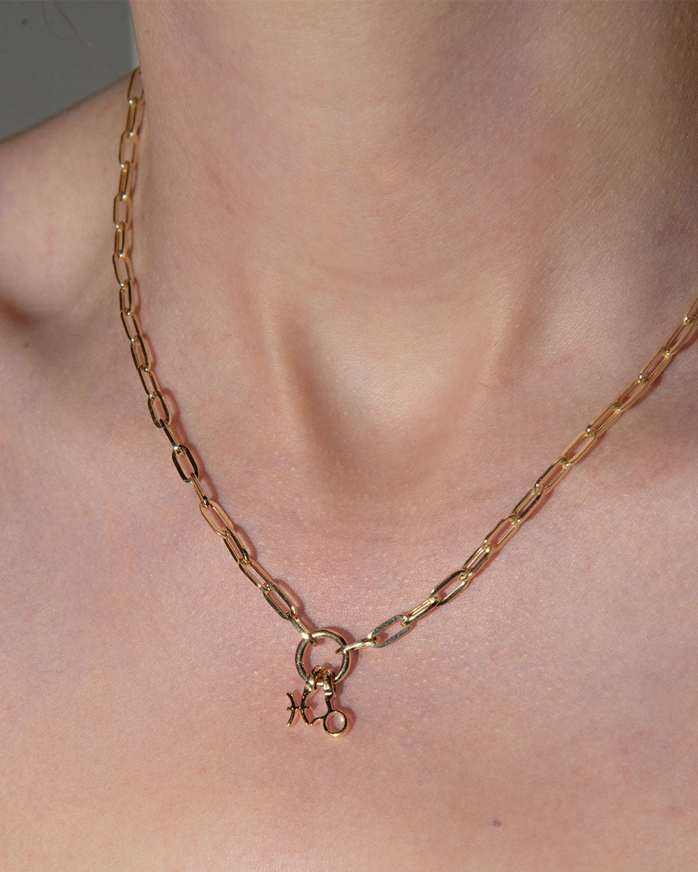 Paper Chain Charm Necklace